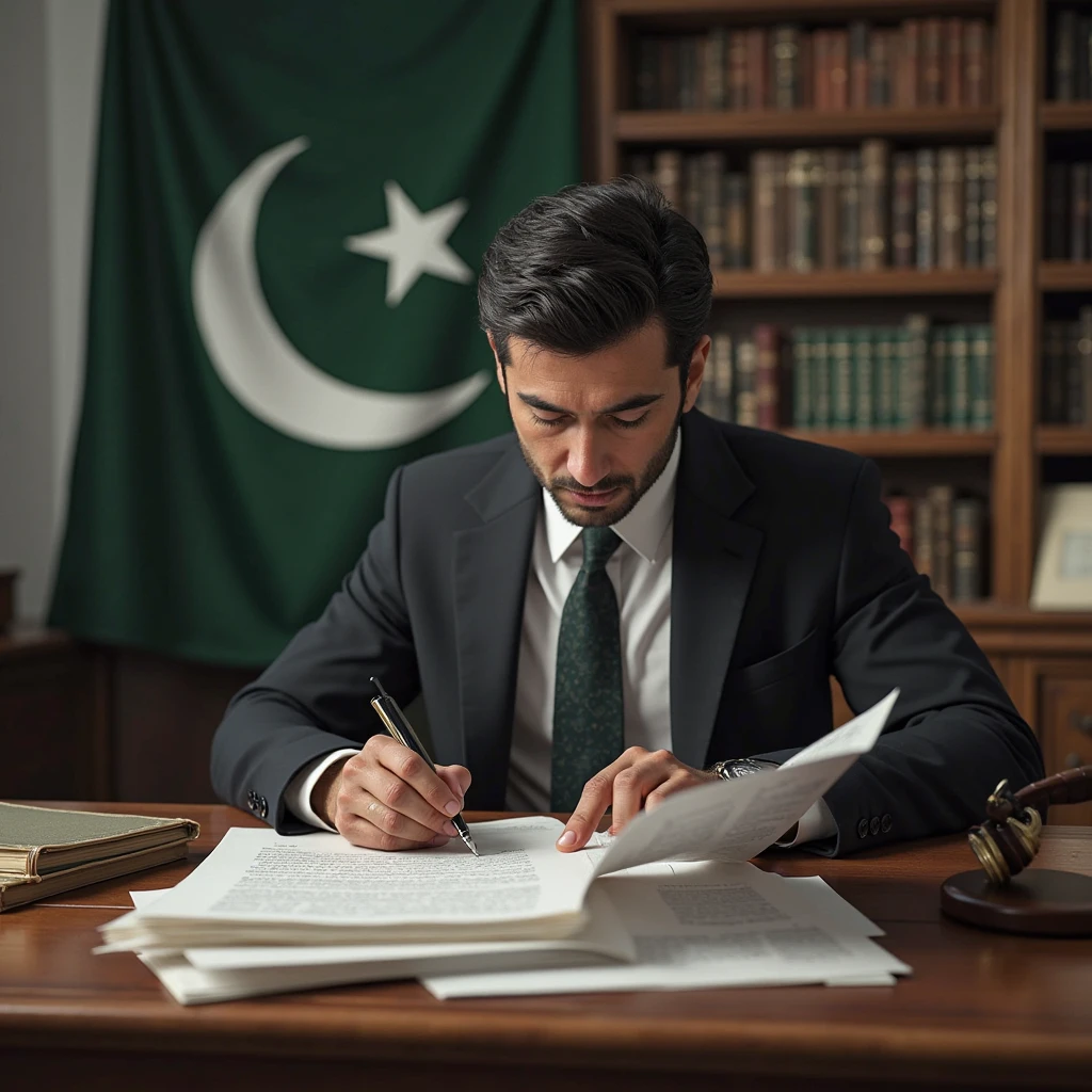 A name "Asjad" writes in a book book colour is white and green and near it Pakistan flags celebration 