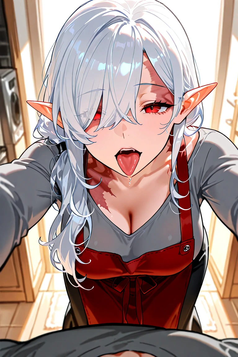 masterpiece, extra limbs, 1zombie lady, 25 years old, (white long high ponytail, white pubic hair), (((droopy eyes blank black eyes:1.5))), (((out of focus:1.5))),medium pointy breasts black nipples,large dark areolae, muscle, (((grey skin color:1.5))),(afterglow open mouth), ((saliva:1.5)),(serious), Slouched Posture, (((clothed dark black knight armor cape))),(cemetery,midnight)