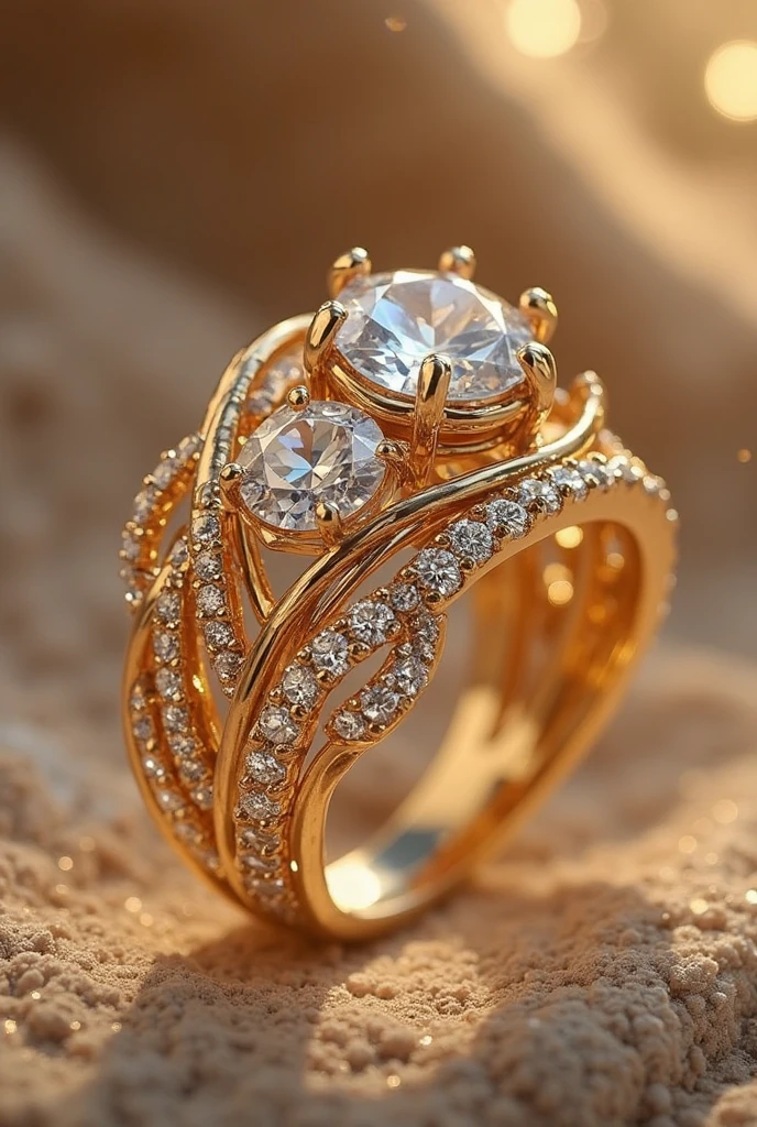 Make jewelry by mixing gold and diamond