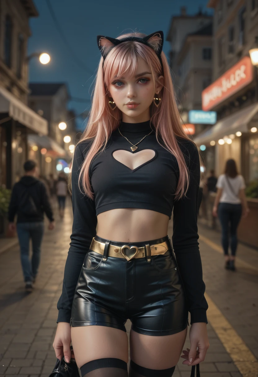 long hair, light pink hair, pink hair,