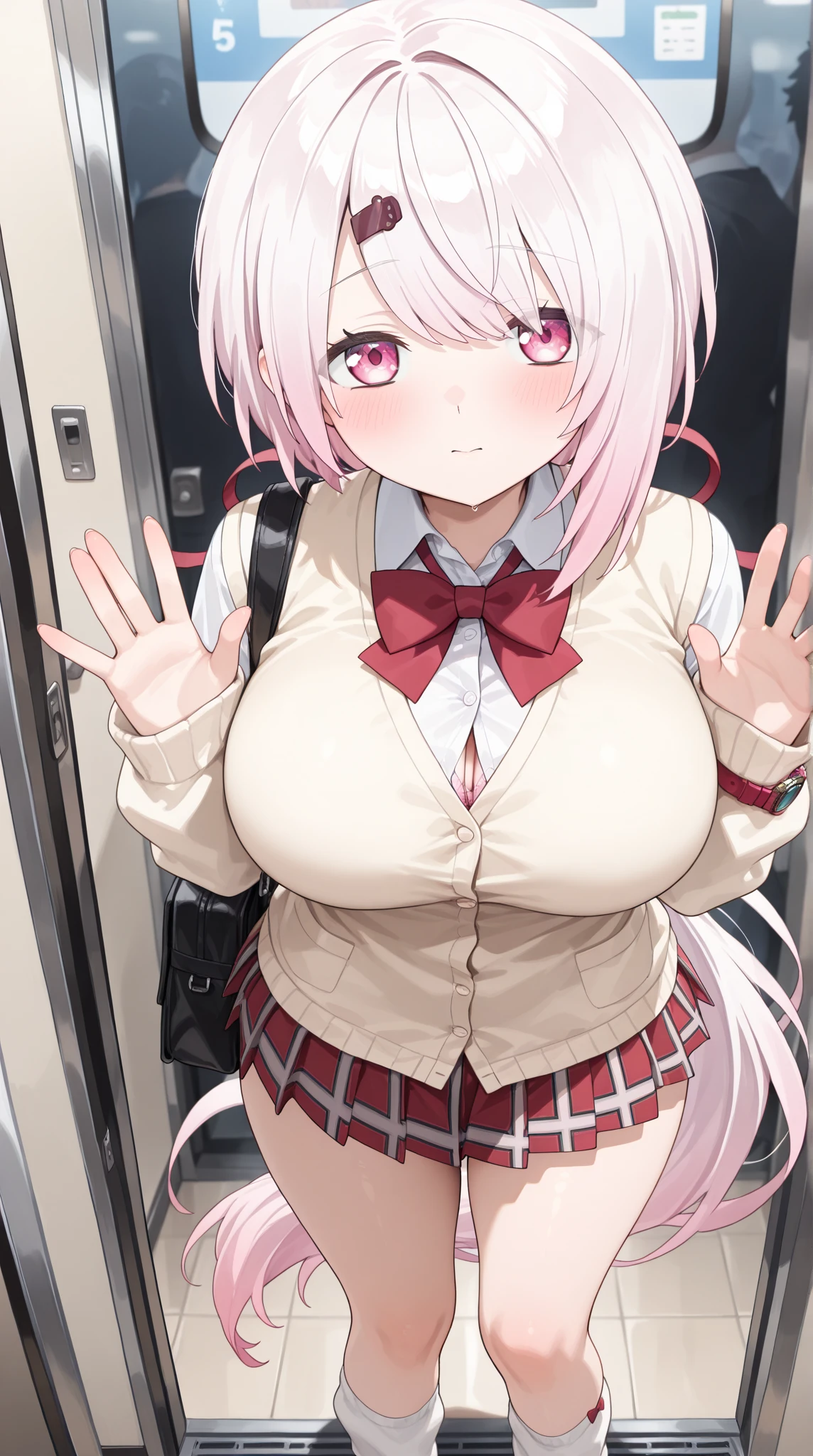 Naked pussy, boobs, naked nipples, naked pussy, , naked nipples, garter belt,Pink Panties,Big breasts with legs spread,High Resolution 1girl Ahoge Bobby_pin bow bowtie braid brOwn_目s collared_shirt dojikko_Pause_shirt frilled_shirt_Color Free Joint_skirt frills hair_bow hair_ornament hairpin hand_In addition_Own_head, heart, heart_hair_Decorative hood_jacket jacket lIn additiong_Pentagon Pink_hair plaid plaid_Ribbon Check_Pleated skirt_skirt shirt shoelaces shoes simple_background sitting skirt solo star_(symbol) twin_Braided Warisa White_Background Airport Airport Airport_Knee socks, whole body