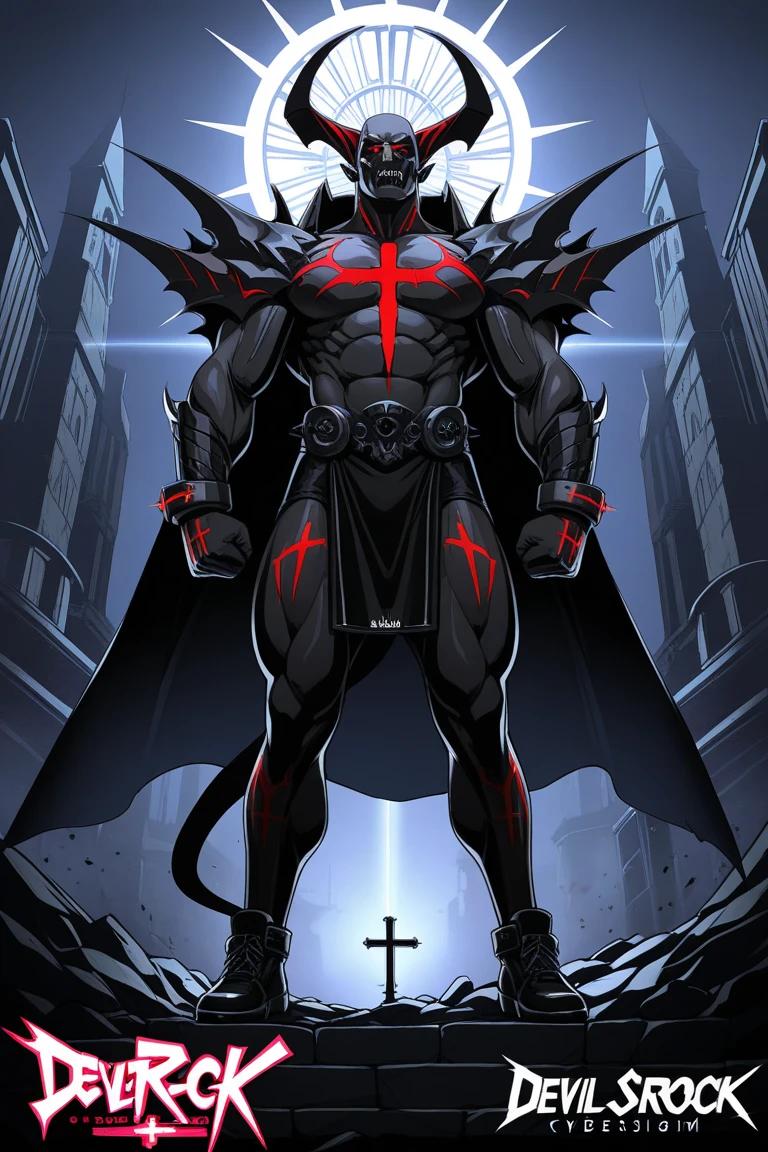 girl (1girl muscular grey background pale skin bodybuilder) toned body large breasts thin waist black hair yellow eyes straight hair sweaty hair between eyes skintight , epic realism, Full body, knight templar, crusader knight, Templar Helmet, Templar Armor, sideboob