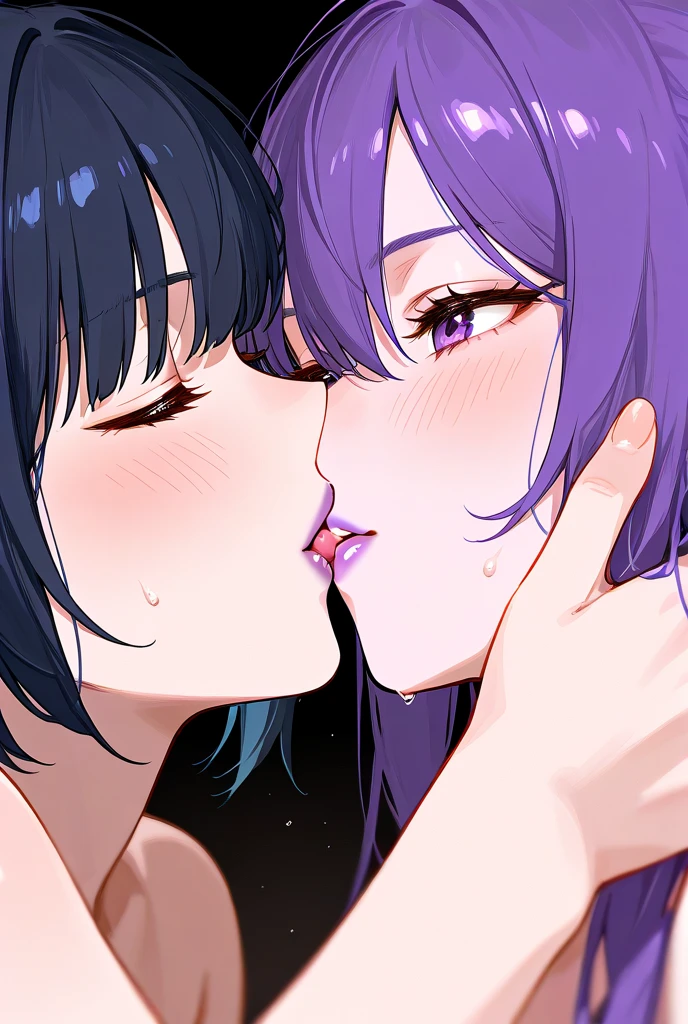 Night Park、18-year-old、Black bob hair、Glowing Skin、Face close-up、Sucking the penis hard、Painful expression、Lots of drooling、