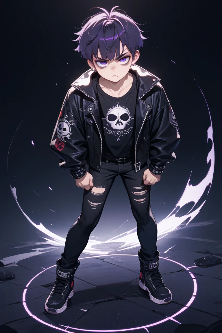 C4tt4stic, Cute 10 year old boy,Cartoon on a jacket and skateboard, Sunglasses,Headphone neck,