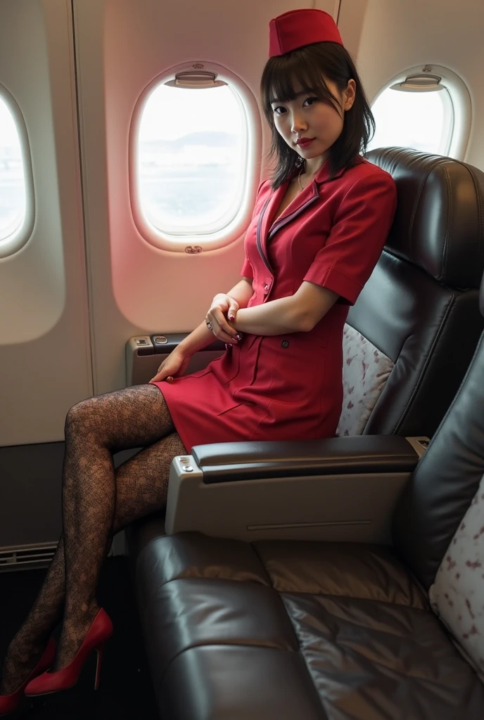 (full body:1.5),(1girl:1.3),(view the viewer:1.4),(anatomy correct:1.4),(Opaque pantyhose:1.3),(sitting on the top of mountain:1.2),(Wearing a nurse set:1.2),,( girl pointed thick heels :1.1),(Accurate and perfect face:1.3),(Long legs:1.3),hyper HD, Ray traching, reflective light, structurally correct, Award-Awarded, high detail, lighten shade contrast, Face lighting ,cinematic lighting, masterpiece, super detailing, high quality, high detail, best quality, 16k,High contrast,