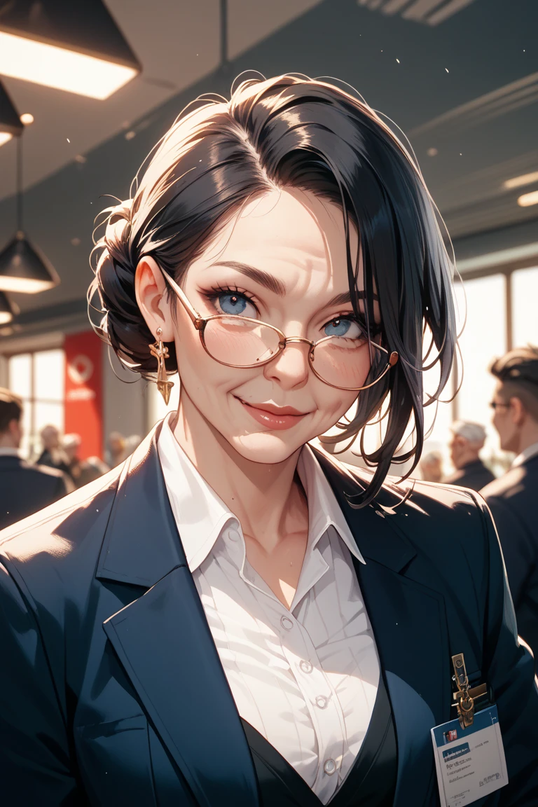 score_9, score_8_up, score_7_up, score_6_up, score_5_up, score_4_up,
aamia, navy pinstripe jacket, white lapel, suit jacket, skirt suit, red patterned necktie, blue dress shirt with white collar, belt, waistcoat, three-piece suit, open jacket, close up, overcome with pleasure, moaning, bedroom eyes, orgasm, biting lip, looking at viewer, smirk, office, glasses, cum on face, wet clothing, cum shot, semen covered face, cum in hair, licking cum off finger