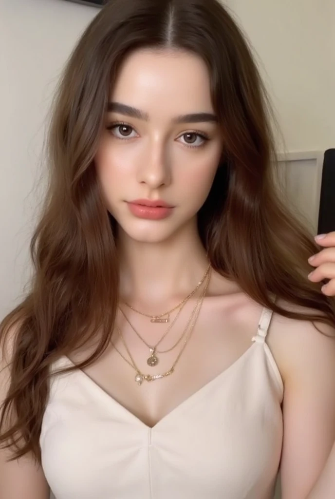 there is a woman taking a selfie in a mirror, Retrato de Sophie Mudd, bella poarch, modelo de instagram, anna nikonova aka new milkmaid, portrait medio rosa, medio rosa, clear portrait of medio rosa, estilo de julia razumova, portrait of medio rosa, Kailee Mandel, Emily Ratajkowski, 18 years, bella delfina
