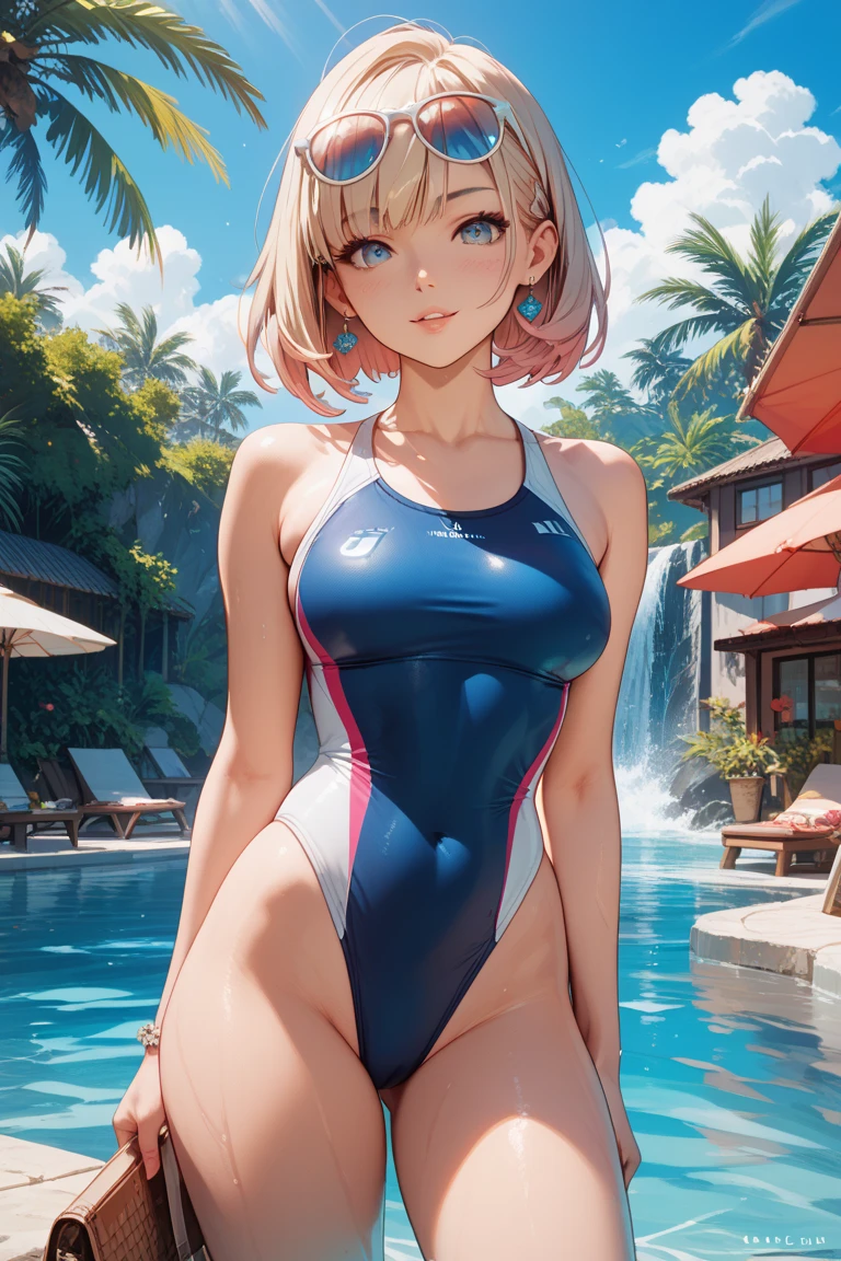 girls swimmers,(2girls,2 girls,2girl),two girls,multiple girls:1.5,((girls, twins with extremely cute and beautiful blonde)), (((twins,equal girls, identic girls,lesbian,lesbians,yuri,hugs))),

(large breasts:1.4),saggy breasts,(((very light blonde ponytail hair:1.35,straight hair,ponytail long hair:1.4,colored inner hair,ear breathing))),(((heterochromia:1.5,eye1 blue,eye2 green))),intricate eyes,beautiful detailed eyes,symmetrical eyes,((fat)),(((lustrous skin:1.5,bright skin: 1.5,skin tanned,shiny skin,very shiny skin,shiny body,plastic glitter skin,exaggerated shiny skin,illuminated skin, wet legs))),(spider lower abdomen,narrow waist,wide hip,athletic body,inflated legs,delicate detailed fingers,detailed body,human hands,(detailed face)),

cute,slutty,seductive,erotic,(((nsfw))),

((one-piece_swimsuit magenta,wearing a one-piece_swimsuit outfit:1.3,magenta swimsuit:1.3)),((wet clothes,intricate outfit,intricate clothes)),

(dynamic pose:1.0),embarrassed,(centered,scale to fit dimensions,Rule of thirds),

cyberpunk city by the ocean at night, with bright neon signs and dark stormy clouds and puddles, scenery:1.25,

highres, sharp focus, (ultra detailed, extremely detailed), (photorealistic artwork:1.37),(extremely detailed CG unity 8k wallpaper),((synthwave background theme)),(((vibrant colors))),(intricate background),(masterpiece),(best quality),