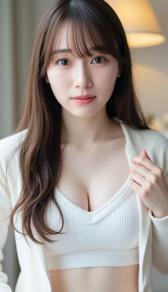 1girl, realstic, solo, (8k, best quality, masterpiece:1.2), best quality, 20years old, ((orgasm_face)), remote_play, remote_vibrator, twist, , full body, laxualy hotel sweet, perfect lighting, beautiful detailed eyes, nsfw, (put on a big_y_shirts), (sexy_panties),