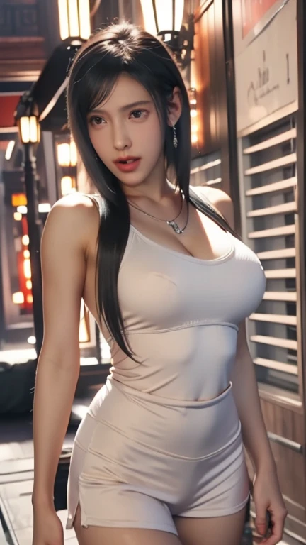 There is only one beautiful woman, Very sexy body, golden ratio face and golden ratio body, Big breasts looking straight into the camera, Sexy look, Hold your chest between your arms to create cleavage, Close the chest, Refreshing charm, Smile, Smile, Cute Smile, Coquettish smile, high definition teeth, teeth, Skin Radiance, Eye highlights, Transparent double eyelids, eyelash, Long neck, Beautiful Short Hair, Shiny black hair, bangs, Pure white background, Sky Background, knit, Transparent clothes, turtleneck, hair accessories Long neck, Listen carefully