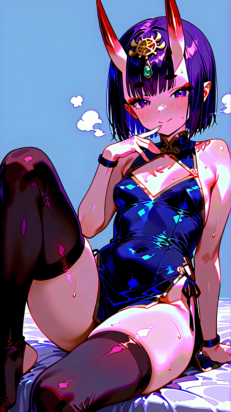 5'4" woman, torn sparkly purple brassier, visible midriff, black skinny rocker shorts, long curly multi-color hair, ponytail with bow, ocean blue eyes, microphone and stand, heavy rain, beach, soaking wet clothes, AAcup, spread pussy, butterfly kiss, panty shot,