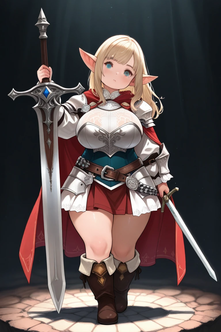 a close up of a woman in a costume holding a sword, 3 d render character art 8 k, render of april, render of mirabel madrigal, render of a cute 3d anime girl, full body xianxia, v from devil may cry as an elf, 8k octae render photo, angel knight girl, divine render, mechanized valkyrie girl