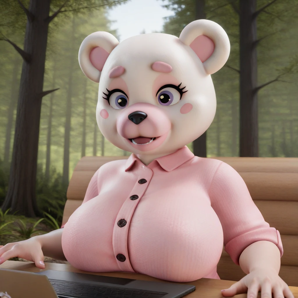 There is a busty sow sitting at the table in a green jacket, cute digital painting, cute detailed digital art, highly detailed digital painting, realistic anime pig, surreal illustration, realistic illustration, highly detailed digital painting, surreal illustration, surreal 3D illustration, surreal illustration, hyperrealistic dyeing, furry digital art, stunning digital illustration, furry character portrait