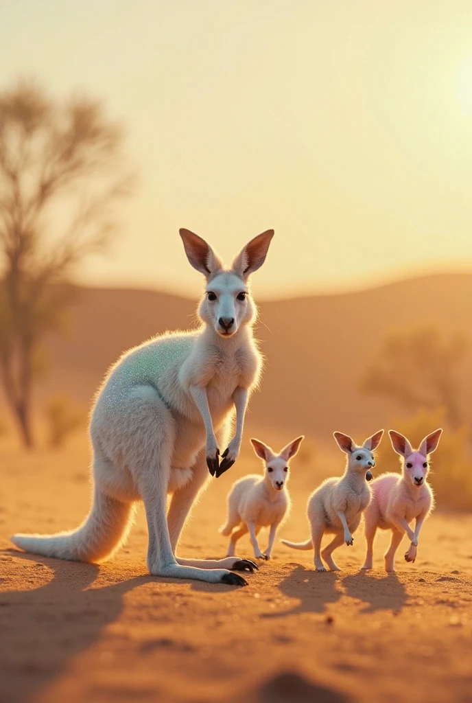 there are two kangaroos standing on a rock with a towel on their backs, spy kangaroo, kangaroos, subject: kangaroo, subject : kangaroo, in the australian outback, in the australian desert, australian, kangaroo, in australia, australia, australian outback, shutterstock, australian desert, pete davidson walking a kangaroo, on a hot australian day, the australian desert