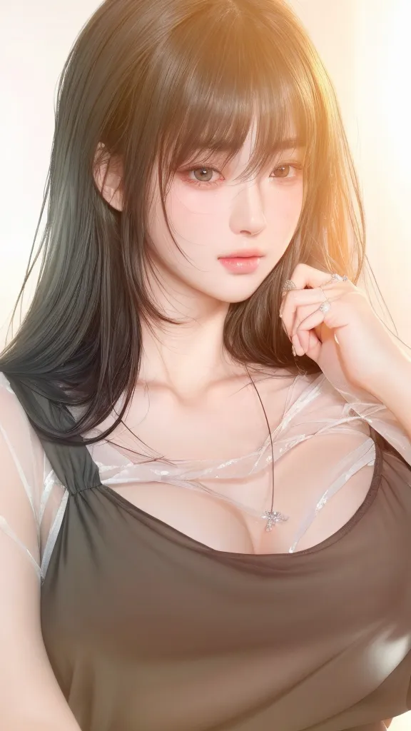 8K, best quality, masterpiece, Ultra-high resolution, (realism: 1.4), original photo, (Realistic skin texture: 1.3), (Film Grain: 1.3), (Selfie Angle), 1 girl, Beautiful eyes and face details, masterpiece, best quality, close up, Upper Body, looking at the audience,  (Magazine:1.35), (Cover Style:1.35)