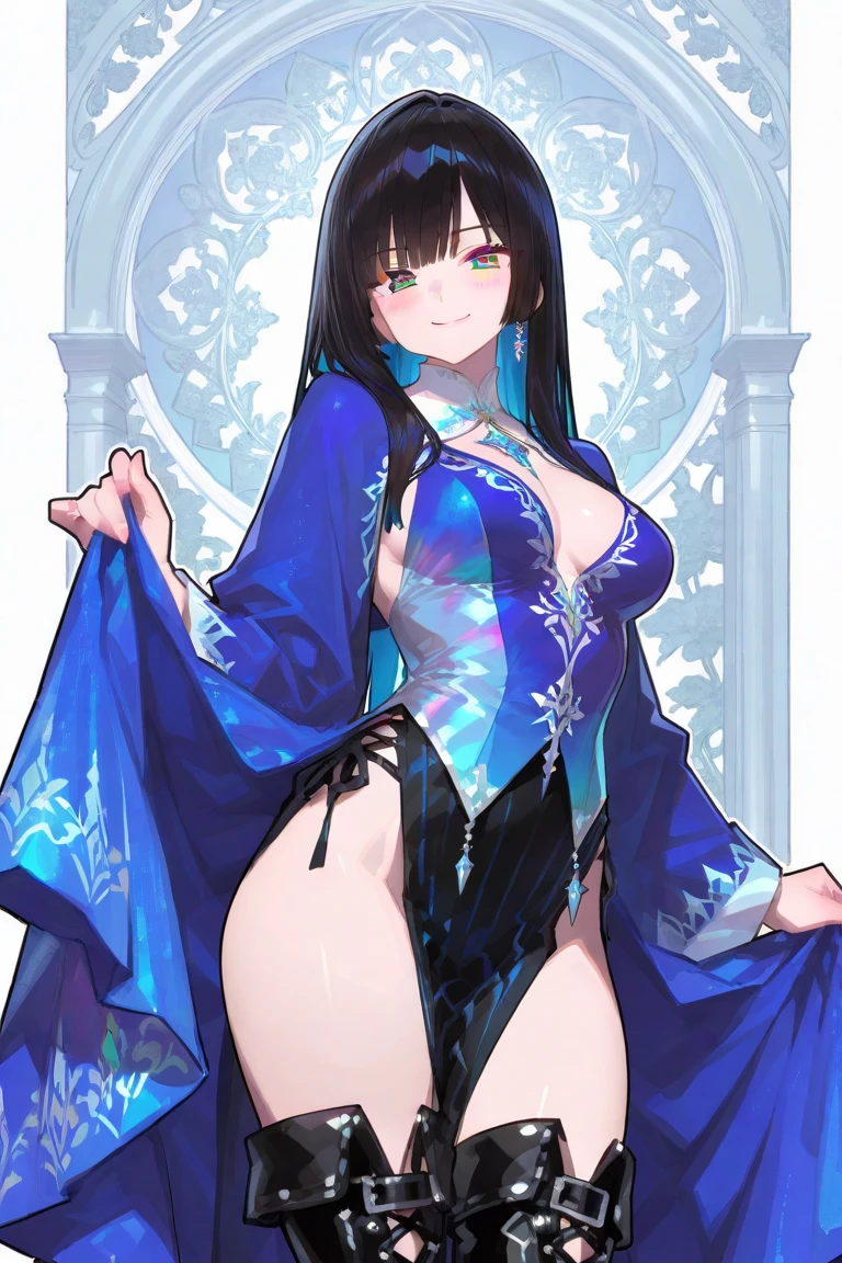 (highest quality, 8K, 32K, masterpiece, UHD: 1.3), 1 female, (Oversized: 1.3), perfect figure,, (attractive), (Sheer skin)) 、((((Transparent see-through dress))))、see-through dresses、lace sheer dress、Transparent dress、Sheer skin、Transparent dressを着た美しい裸の女性、solo、best style、big breasts、The most beautiful in the world、unparalleled beauty、long hair、 ((blue bathhouse)),、Blue lighting. concept art stunning atmosphere, blue atmosphere, beautiful concept art, Dark Majestic gorgeous public bath, Inside the blue palace、(blue water辺、blue water)、blue reflection、Cyan color、get wet in blue water、Blue light、Blue World、Expressive、sexy pose、sexy design