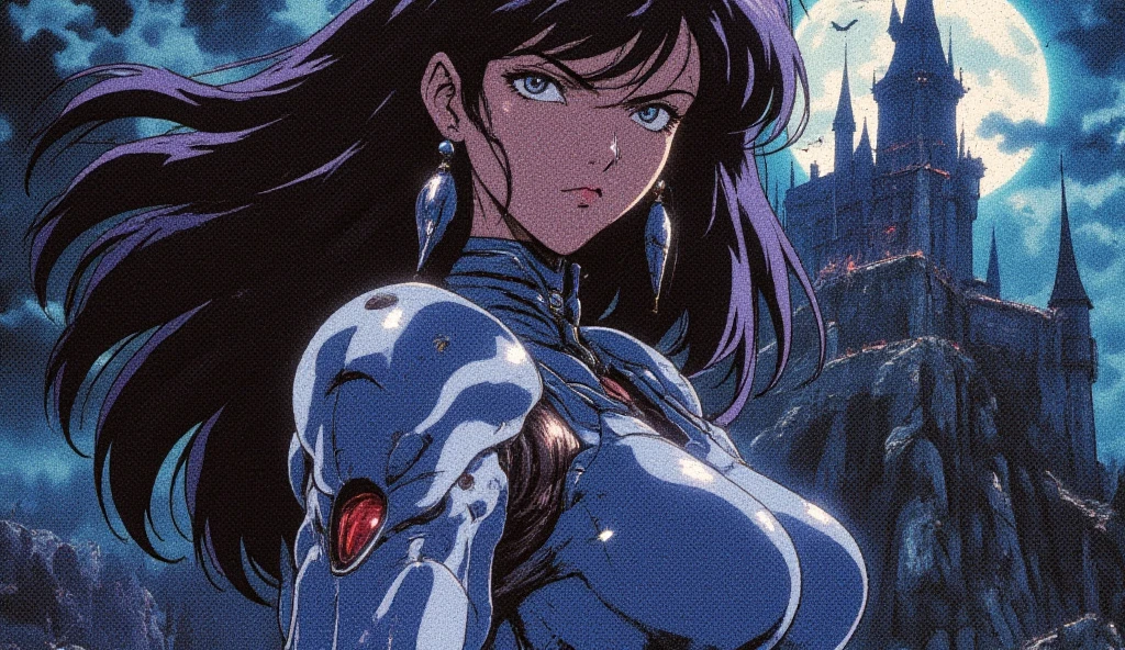 ((((((retro anime)))) of a gothic vampire piloting a gothic ruby mech)), (from below), close-up, (fisheye), ((gothic (control panels) everywhere)), ((mature)), ((vampiric)), (iridescent bodysuit), lace accessories, dark big lips, ((baroque pilot seat)), ((leaning back sitting pose)), ((elegant)), (((serious tone))), futuristic, top spacecraft control panel, ((dark place)), ((low-light)), intricate control panel details, 1990s (style), [blushing], sweat, masterpiece, claustrophobic, sparkles, red aura, limited colors