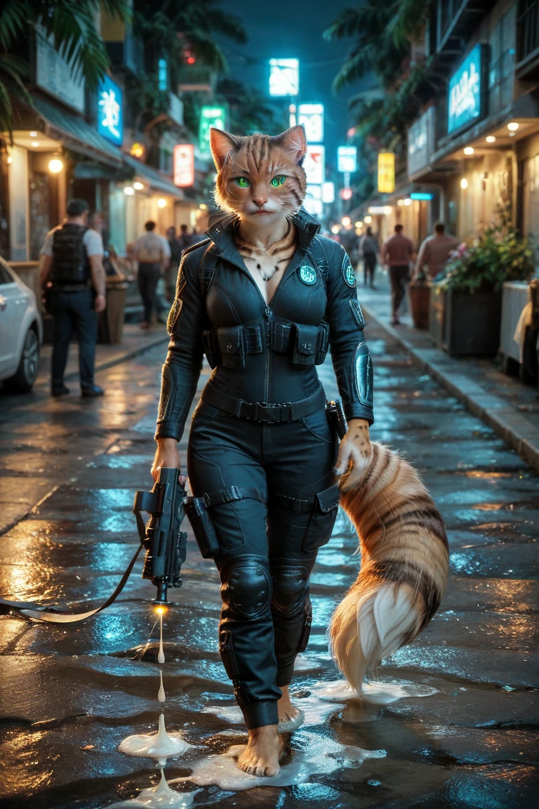 (zPDXL2),  score_9, score_8_up, score_7_up,
(cyberpunk city, night alley, midnight, furry crowd on background, fight club, brawling), 
((Cat:1.2), anthro, female, looking to camera, fight scene, hand to hand battle, ((closeup portrait)), fur, short punk haircut, beautiful, have a cyberpunk-style augmentations, grin),
AissistXLv2, unaestheticXL_bp5, SimplePositiveXLv2, zPDXL2 PonyXLV6_Scores
