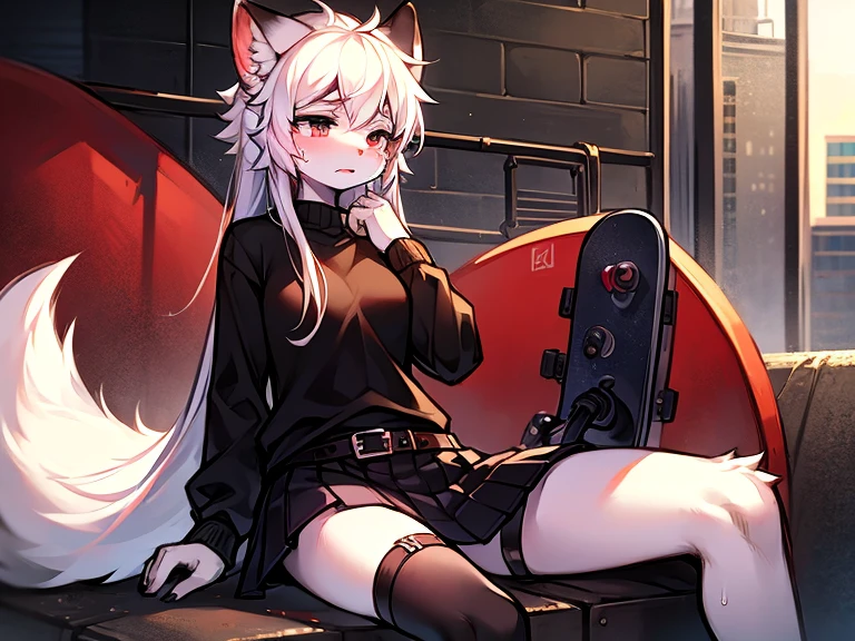 masterpiece, best quality, <lora:exh2-000002:1>, 1girl, animal_ears, assault_rifle, bangs, black_coat, black_jacket, black_legwear, blonde_hair, blush, bow, cat_ear_headphones, cat_ears, cat_girl, cat_tail, character_name, eyebrows_visible_through_hair, full_body, gloves, green_bow, green_eyes, hair_between_eyes, headphones, headset, jacket, long_hair, looking_at_viewer, object_namesake, simple_background, solo, tail, tail_bow, tail_ornament, tail_ribbon, thigh_strap, very_long_hair, weapon, white_background
