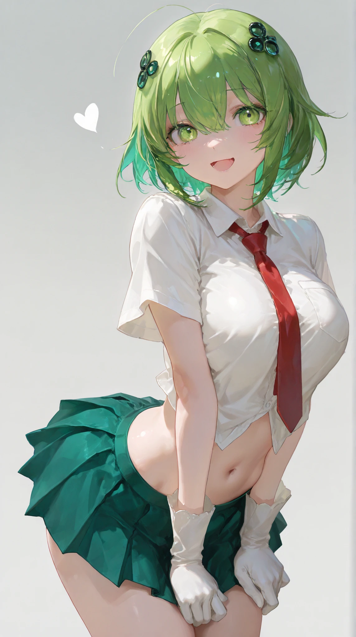 green hair,green eyes,please open your eyes wide、beautiful illustrations、highest quality、ultra high resolution、Professional specifications、open your mouth、tears in my eyes、(collar),(lead)、elementary school girl、((Navel skirt))、Transparent、(((hold the pussy with both hands)))、frilly clothes、、lolicon、((Sp your legs and float in the air))、shining outline、(((Please lift up your skirt and show me your white panties.)))、panties with pink ribbon、Emphasize the pussy line、put both hands on hips