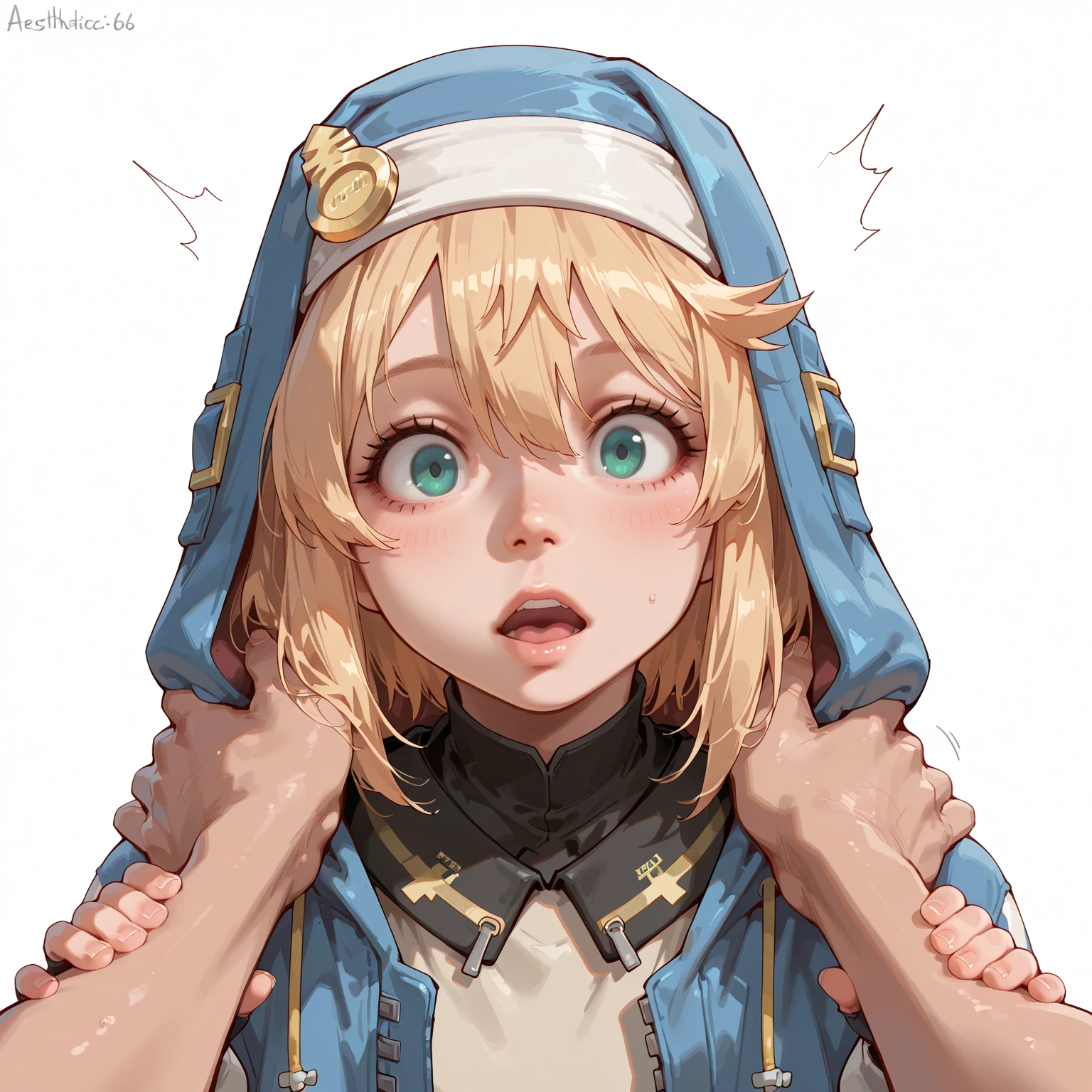 (realistic:0.5), perfect , master piece, top quality, super fine illustration,
from below, upper body, , POV,
(guilty gear strive:1.3, bridget:1.3),
(femboy, fem boy, otokonoko, transgender), petit body, (flat :1.4),
wearing clothes,
sad eyebrow, chestnut mouth, half closed eyes,
arms at side,
BREAK
muscular male, ( tweak on clothes:1.2, tweak over the clothes:1.4), ( silhouette:1.2),