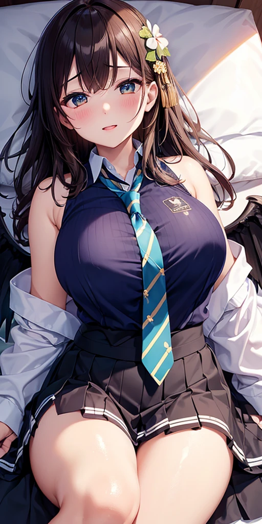 young woman、15 years old、High school girls、Blazer uniform、long hair、tears、Beautiful woman、Very thick thighs、Acme Face、Sloppy body、classroom、Sit down and spread your legs、Best image quality、High resolution、masterpiece、super high quality、Thick pubic hair、orgasm face、white lace bra、white lace panties、Small breasts、Very big ass、Blushing、4K quality、Blushing、Cry of ecstasy、Wearing black pantyhose、Sweaty all over、Heavy breathing、Her breasts are bouncing up and down、Low Angle、Cowboy Shot、Shaking breasts,uneven chest、上下にShaking breasts、panties under pantyhose