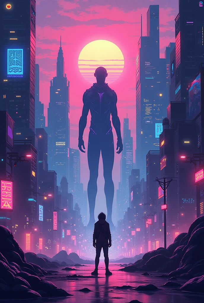 A naked man standing on the street