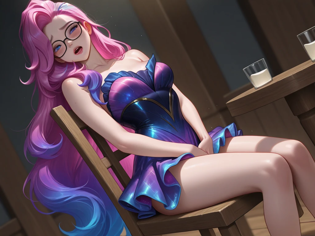 dreamlikeart, (redshift style:1.1), cute girl lying on her stomach, (scared look:1.2), (caught by surprise:1.2),best quality, masterpiece, highres, photo realistic, ultra realistic, ancient swimming pool, sun tyndall effect,photorealistic, dark studio, rim lighting, tone lighting,(high detailed skin:), 8k uhd, dslr, soft lighting, high quality, volumetric lighting, candid, photograph, high resolution, 4k, 8k, bokeh, ultra realistic 8k cg, (epic:, perfect artwork, masterpiece, Purple hair, Abigail_stardewvalley. wide thighs, large breast, purple corset, knee socks:color_blue.