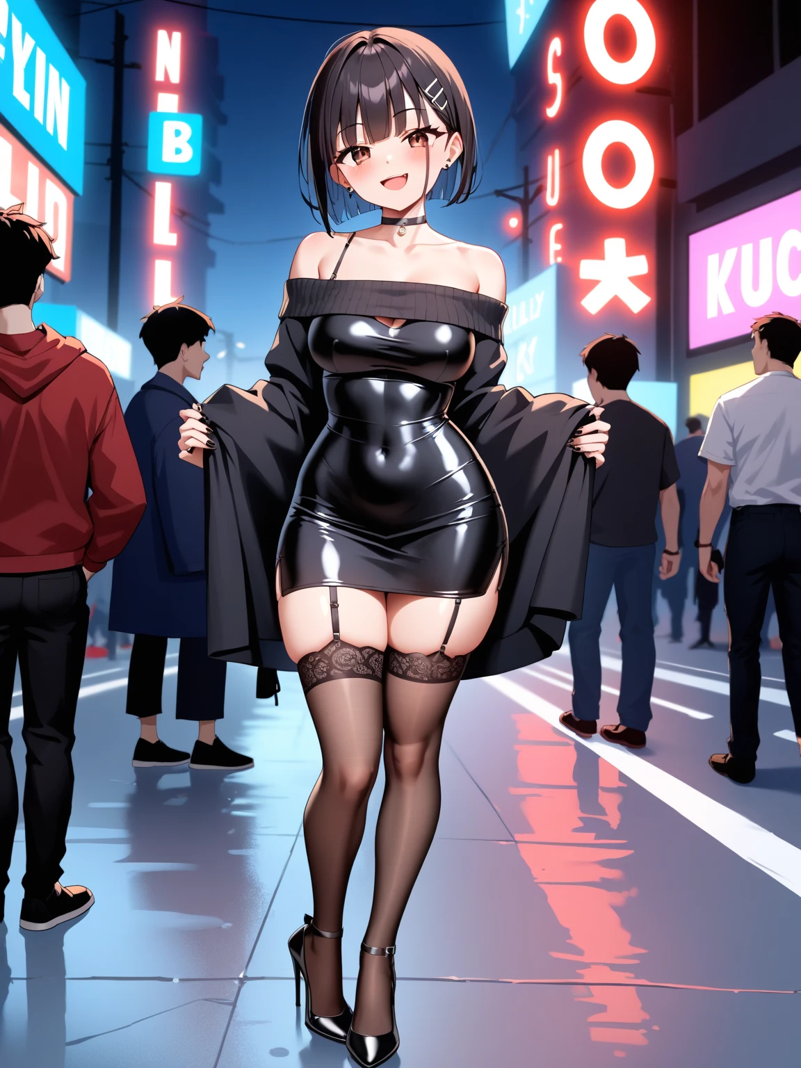 Anime girl with long hair and cat ears in the city, digital cyberpunk anime art, cyberpunk anime girl mech, female cyberpunk anime girl, cyberpunk anime girl, anime cyberpunk art, cute cyborg girl, Digital Cyberpunk - Anime Art, cyberpunk anime art, boobs cyberpunk, anime style 4k, perfect android girl, cyberpunk beautiful girl, beautiful girl cyborg
