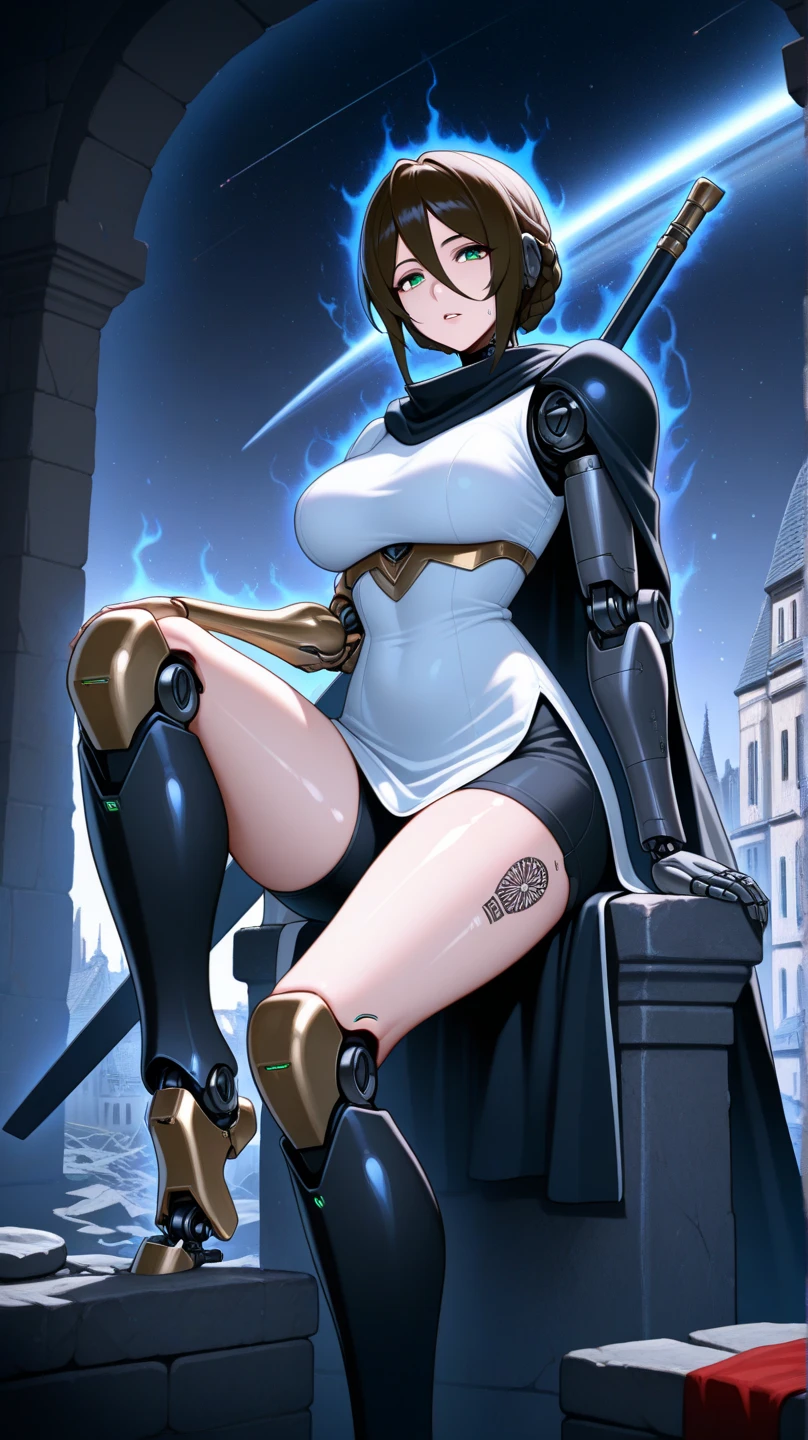 a young girl, beautiful detailed blue eyes, beautiful detailed lips, extremely detailed face, long eyelashes, girl in black space armor with gold accents, ,sitting on a ammo crate , PIN Up pose,beautiful blue eyes, detailed muscular body, ponytail hairstyle, full body, beautiful detailed lips, light smile on face, full length photo, full-body shot , she has black space boots. body focus, Beautiful body, Beautiful character design , full body view, adult, full clothes, Beautiful Face, light smile, abs, empty background,(looking at viewer),nsfw, full body view, black boots, black shortie