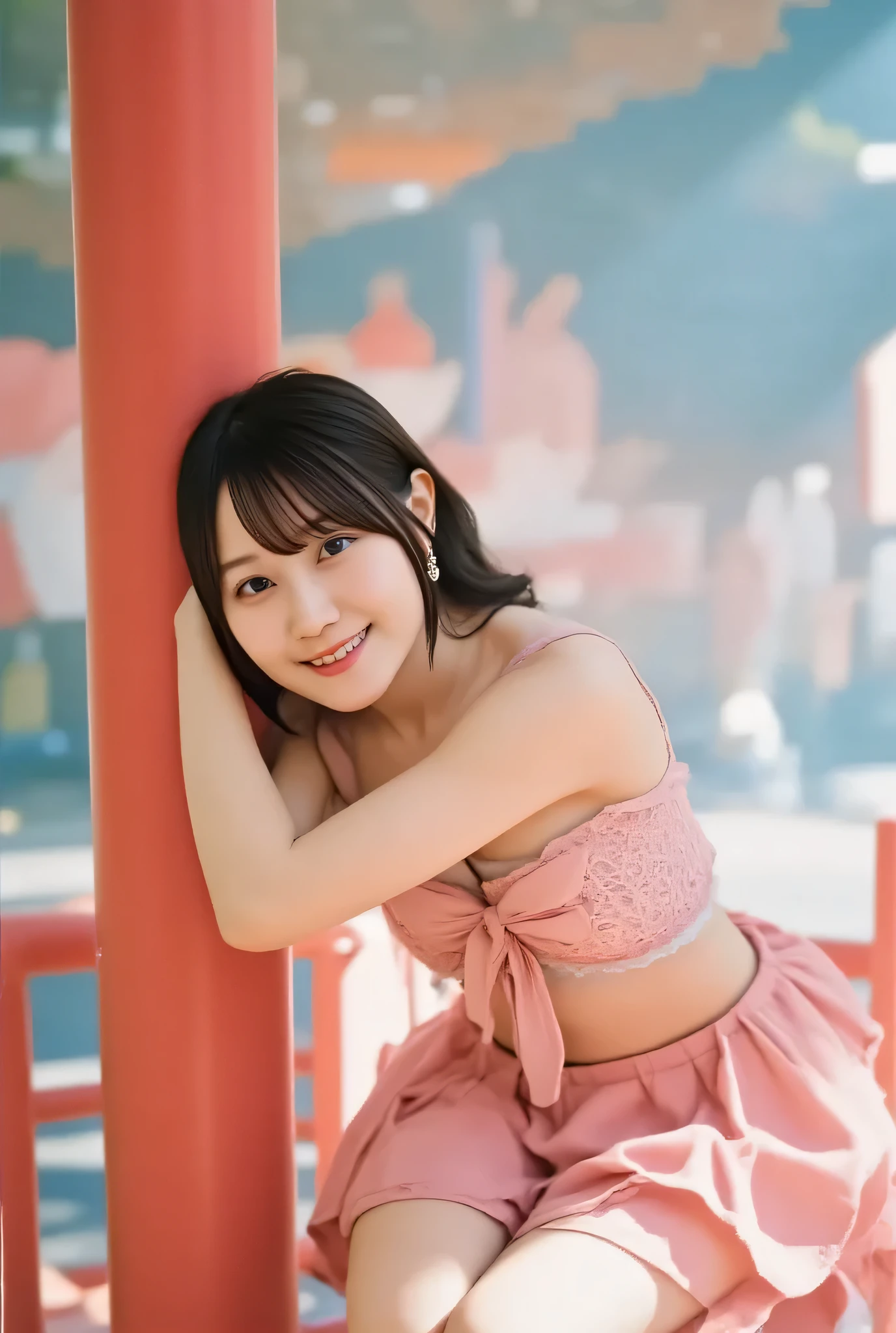 Very noble、She's horny and cute 、  beautiful brown hair  、 Please wear revealing clothes 、 Wear sensual and attractive lace 。Wear a sensual pink Hololive summer costume   。。。。。、    Vibrant Color Styles    、  It will captivate you with the best images in the best situations   .。  this is細部にまで細心の注意を払った高品質の製品です  ...................。...。  erotic poses  。Sexy proportions。  Hang it to cover your forehead      。  facial beauty。 High quality feel is the best  。 Mischievous expression 。Those eyes staring at me are beautiful。   stroking that head with a gentle smile 。Beautiful white teeth、 G-cup chest and panting expression、   Curvy Body、Serving with a beautiful chest、 very beautiful body、this is、  Leaned forward.、Highlight your beautiful belly and breasts ...................。、   ultra high resolution、  beautiful images  。    vivid details    。Delicate expression around her eyes 。。。。トップクラスの性能    ultra high resolution 細部まで美しく表現 健康な身体が美しく見える つま先まで表現、4K high resolution 8K high resolution