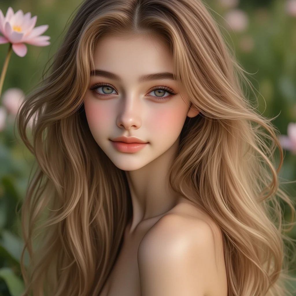 (masterpiece: 1.2, Portraiture, Highest quality), Realistic, (Live Action, Intricate details, Written boundary depth), Highest quality, masterpiece, Attention to detail, semi-Realistic, Sleeping on the grass, shy, 21 years old, Short blonde, blue eyes, blonde、 Slim figure、Shoulder Bare、Shorts 、Blue sky and a few clouds、Rolling on the lawn