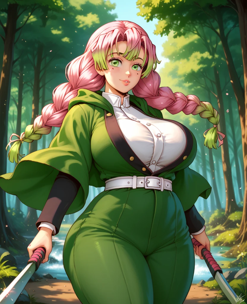 Fix with hair, hair color green