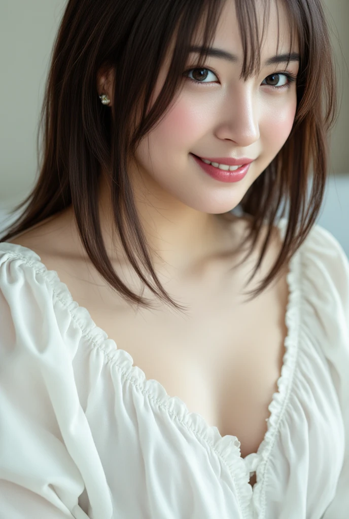 highest quality, Ultra-high resolution, Highly detailed skin, Physically Based Rendering, (((A round-faced Japanese woman in her 20s,She is supporting her chest with her arms and is not wearing underwear., Large Breasts, Nipples are also visible, from the front))),(Beautiful background:1.2), ((Cleavage)), ((Showing Nipples)), (White swimsuit with a wide open chest) .(((No chest pads)))、(Fabric so thin that you can see through) (((The outline of the nipples clearly expresses the shape of the nipples..、Nipples)))、(Areola, (Realistic: 1.4),(Realistic), (front)(((Young Face))), (Written boundary depth), (((Nipples visible through clothing)))