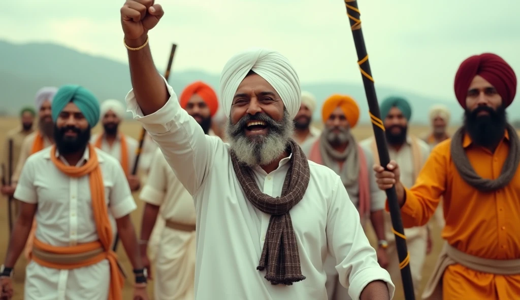 Punjabi men wearing white kudta pajama in canada