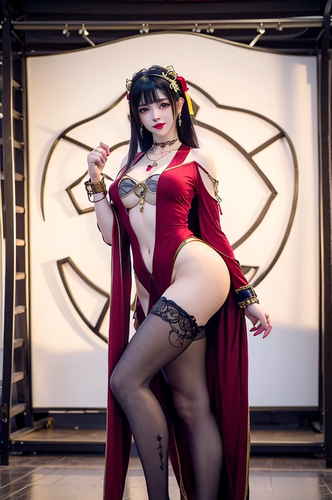 (Highest quality, 8K, masterpiece:1.2), Reality:1.4, One girl,alone, Black Hair, Slender body, Small and slender figure, Small beautiful butt, Thin thighs, Have, Light_smile, (Beautiful breasts, Underboob, Ofuda), (China dress), Arms crossed, whole body, Outdoor, Hanging lanterns, night, Higashi Setuna, ((Detailed eyes and face:1.2, Professional photography techniques)), ((Baby-faced beautiful girl:1.4, Cute face)), Detailed hands and arms, Perfect hands, beautiful little hands, View the viewer, blush