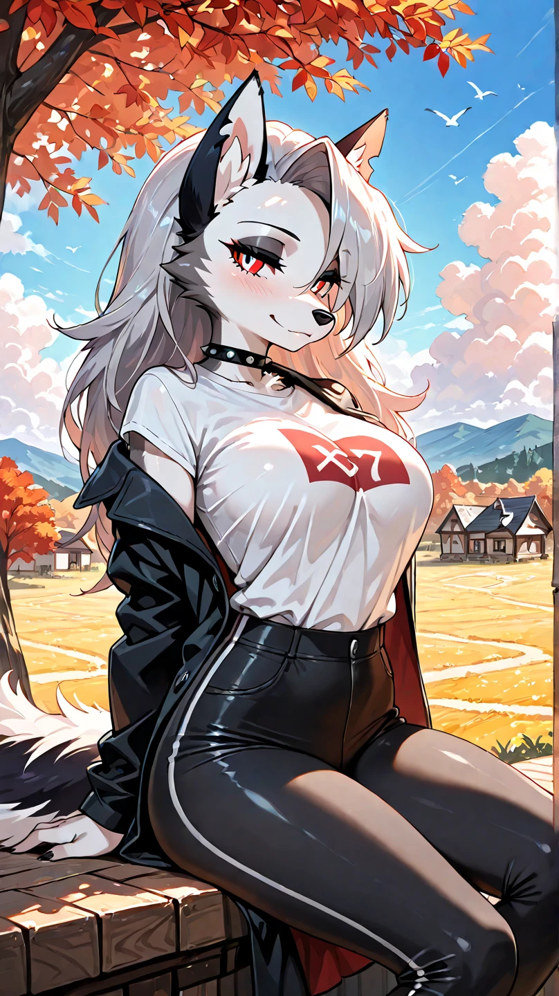 By zinfyuu on pixiv,by twistedscarlet60, uploaded on pixiv, by fluff-kevlar, (masterpiece), (best_quality), (anthro furry:1.3, snout:1.2, anthro:1.3, furry:1.2, solo female:1.2),(extremely detailed:1.3),(green_detailed_eye),(long_eye_lashed),(slim_body),arcanine,flatchested, Wearing flower on head,at forest, river, Wearing shorts and tshirt, View on viewer