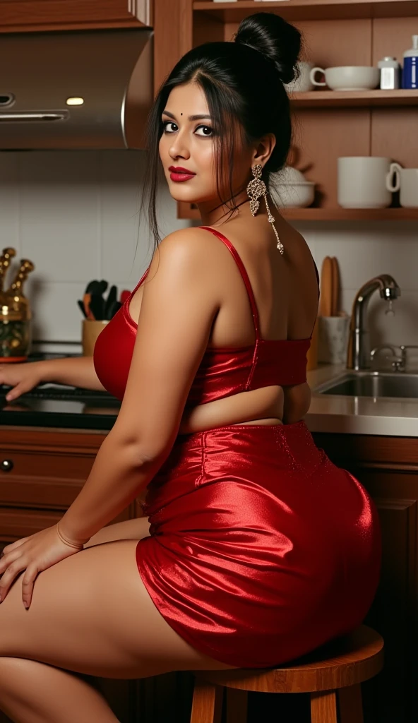 ((best quality)), ((masterpiece)), (detailed)superdeep nack kurta sexy indian bhabhi 40 yr milf super tight kurta pajama night dress super detailed face lips eyes super big fake lips red lipstick  full body portrait  small  tight kurta, cooking kitchen super exposed curv in tightest kurta , deep neck kurth , cleavage kurta  cleavage 