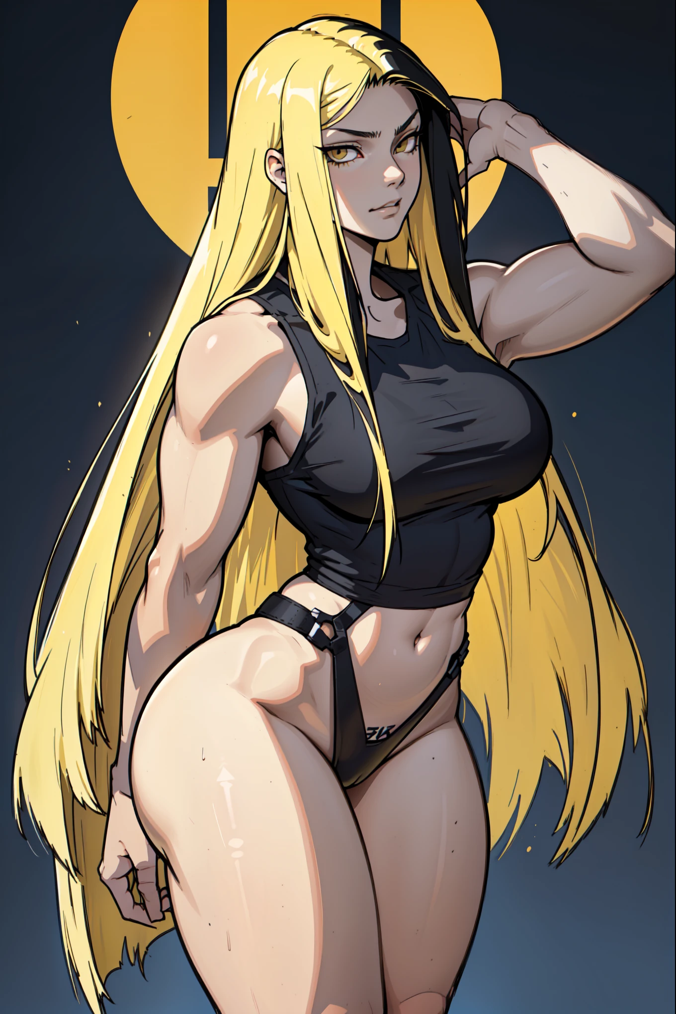 Super detailed、Highest quality、Best image quality、masterpiece、8K、(shoulder-length blonde hair、Medium Long Hair)、(Open mouth smiling)、((SFW Huge Body))、(((Rear View)))、Cowboy Shot、(White Thong)、Two women standing side by side with their butts facing the viewer