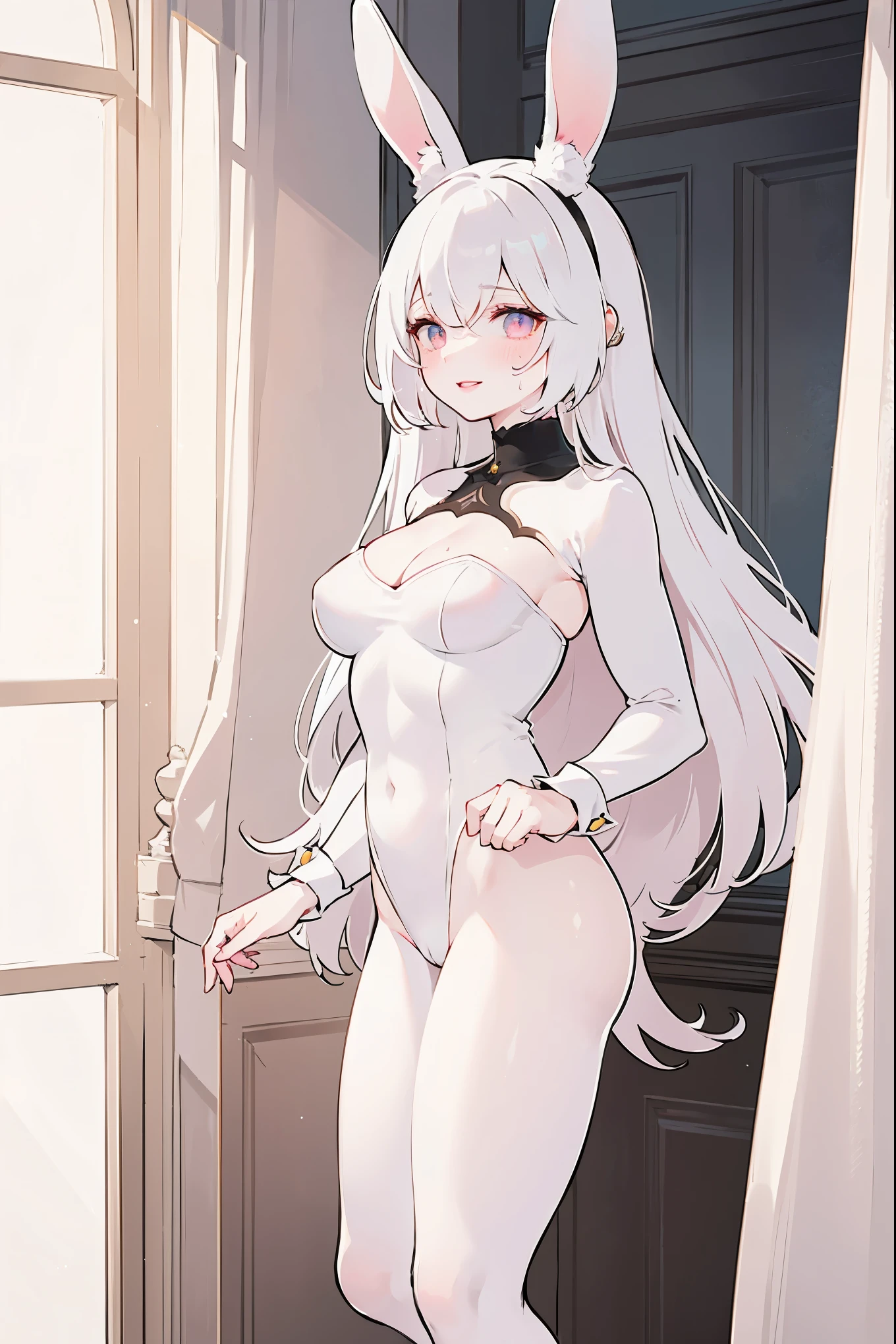 ((Highest quality)), ((masterpiece)), (detailed), , cute,naked,,Small breastasturbation,Pussy