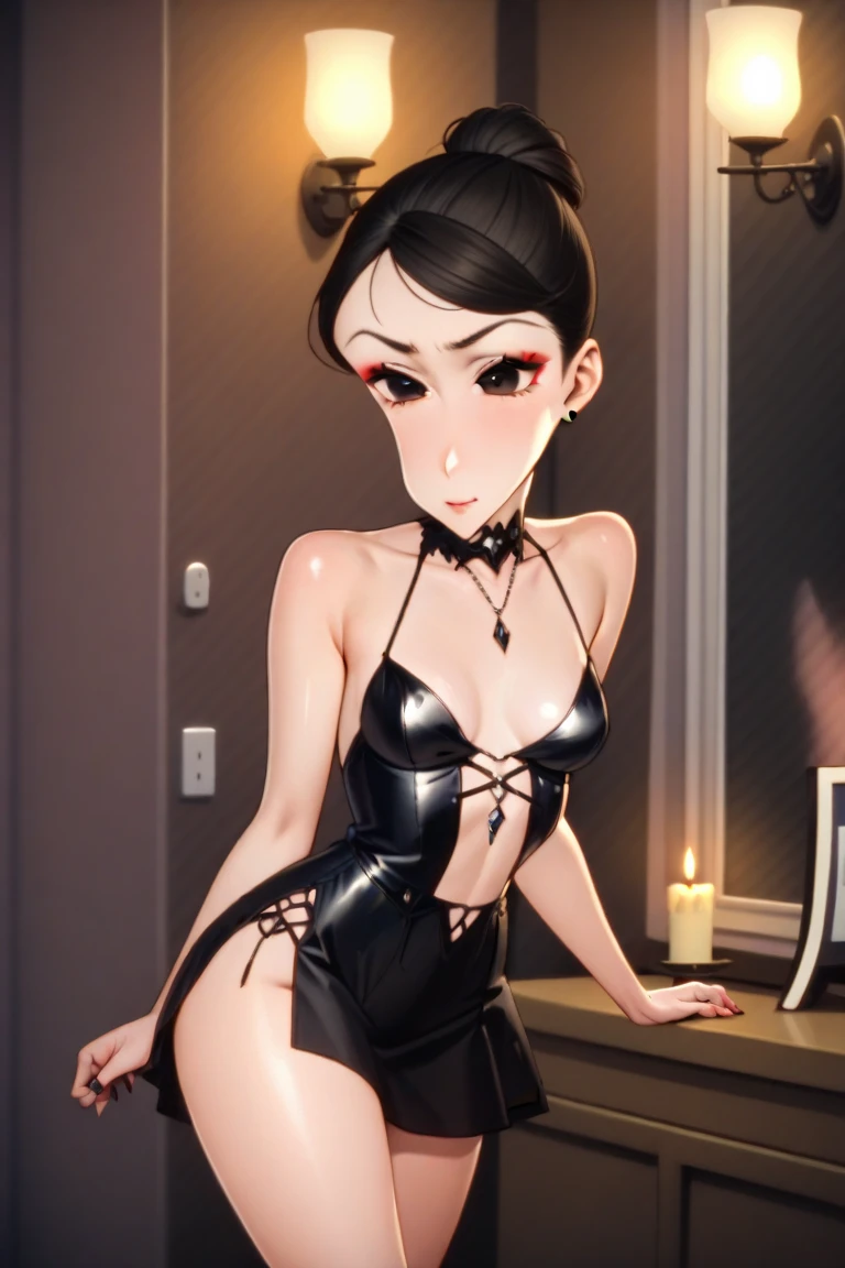5 year old young woman with beautiful long black hair, and hazel eyes, Glasses, wearing a frock. Classroom background and studio lighting, Standing Pose, character close-up, character headshot portrait, character close-up，Not only was she forced to drink a powerful aphrodisiac, but the aphrodisiac was evenly applied to her pussy, turning her entire body into an erogenous zone. Her whole body was dyed an abnormally deep red, and the inside of her pussy was glowing hot. Three penises were inside her pussy. The molester, who knows everything about a woman&#39;s weaknesses with his fingers, stirs her in all directions with his exquisite fingers, making her feel an intense pleasure that she has never felt before.、The molester continued to stir and give her such intense pleasure for over an hour using exquisite fingering with three fingers.、A wet pussy that looks like it&#39;s incontinent、Love juice overflowing and dripping down to the knees、A large erect clitoris that is exposed from the foreskin、Inverted nipples that are erect and asserting themselves、The whole body shines with a streak of sweat、She lost all her strength due to the pleasure and surrendered her body to the molester, and her consciousness became hazy, but she was screaming in joy and going crazy because of the immense pleasure that was being given to her.、She desperately endured unwanted pleasure due to the magnitude of the intense pleasure forcibly given by the caress of the molester that lasted for a long time, but finally she closed her eyes『Not anymore　orgasm　orgasm　I'll go〜』A close-up of the expression on his face as he screams as he reaches a violent climax and becomes captivated by a very lewd and bewitching pleasure.、low angles、