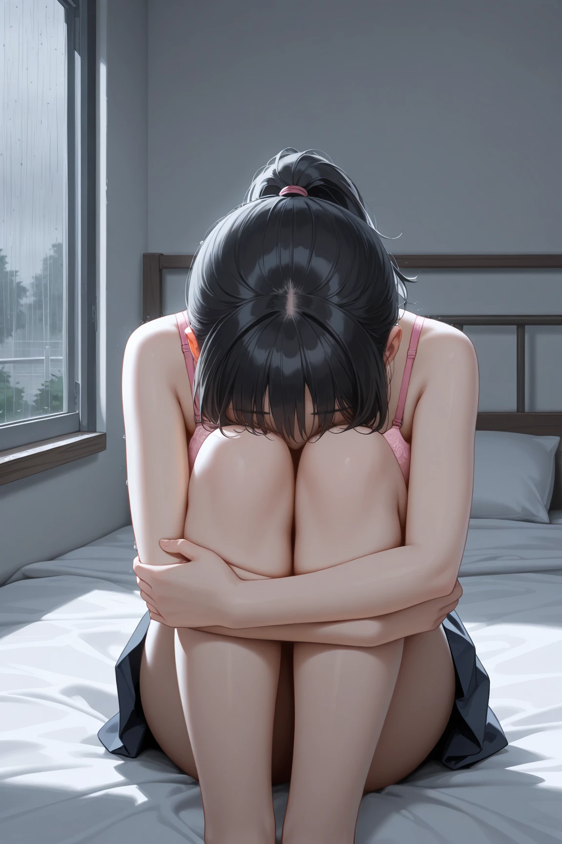 A brother fucking his 12-year-old sister in bed, he is 13 and feels an orgasm naked