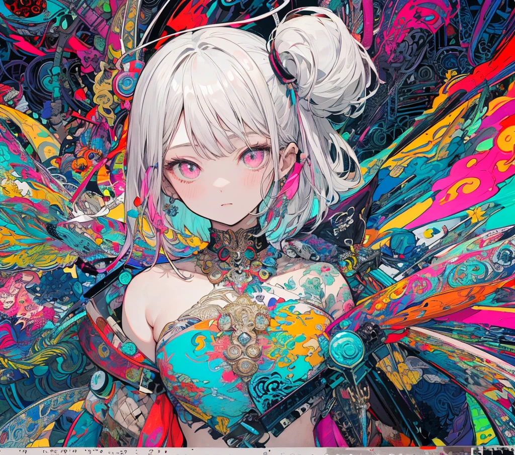 (Little Devil, Evil Beauty, Masterpiece, Top Quality, Best Quality, Seductive Expression, Lewdness, Laughter, Sticking Out the Tongue, Official Art, Beauty and Aesthetics: 1.2), (1girl: 1.3), Very Detailed, (Fractal Art: 1.1), (Color: 1.1) (Diamond: 1.3), Most Detailed, (Zentangle: 1.2), (Dynamic Pose), (Abstract Background: 1.3), (Shiny.) skin), (many colors:1.4), ,(earrings:1.4),