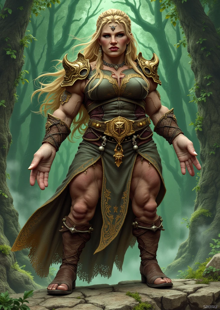 full body photo, colossal woman orc, dark-green skin++, wearing orcish armor, detailed skin, huge muscles+, big muscular thighs+, fantasy, feminine+, shiny wet skin, looking at viewer, modelshoot style, (extremely detailed CG), photo of beautiful artwork, (Antonio Moro), (Jeremy Mann), High Detail, Sharp focus, dramatic+, (photorealistic), Intricate, handsome, <lora:EdobOrc_v1.0:0.8>