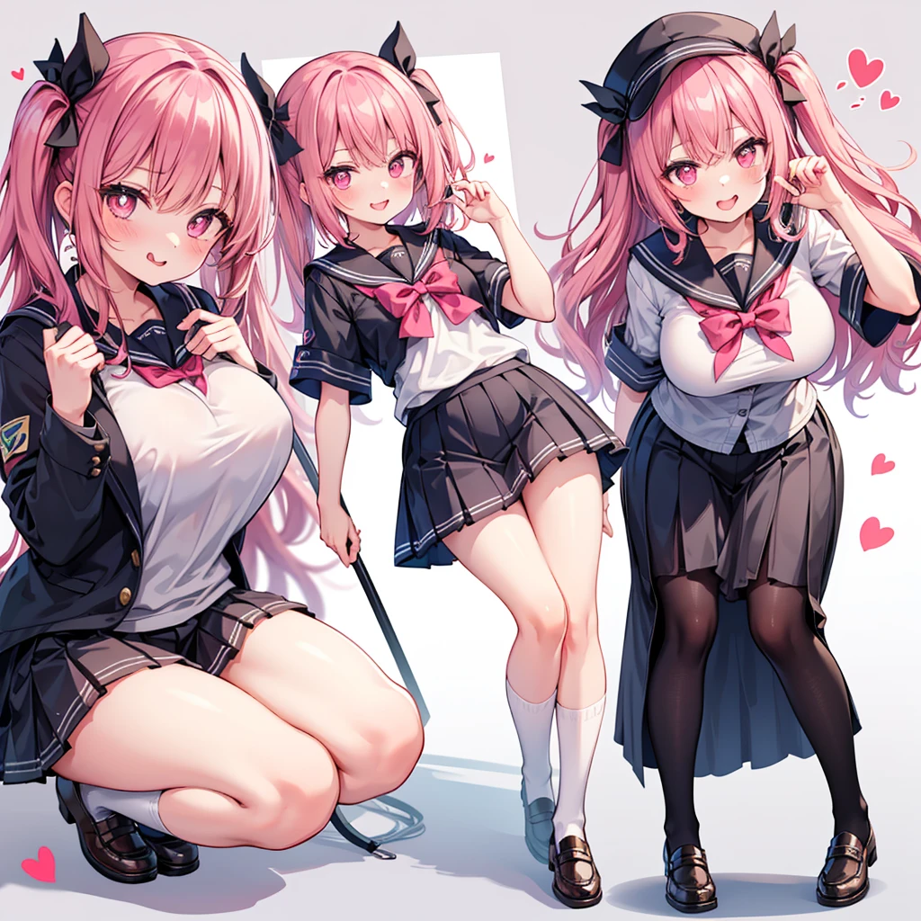 ((2 girls))、(smile:1.5)、Small breasts、(Cowboy Shot)、(fun!!)、(cardigan)、()、(blush:1.4)、Blonde、()、(Eye highlights:1.3)、Blake Black Shoes,(黒いskirt)、bow, button, shirt with collar, Long sleeve, ((red bow tie, , Black jacket, Open jacket, 茶色のcardigan, white shirt, 黒のskirt, チェック柄のskirt、white socks)),, shirt,, skirt, socks, Thighs, white shirt, Rest indoors, ((classroom:1.5))、 BREAK while watching the audience、(skirtを掴む:1.0)、 (Perfect hands, Perfect Anatomy),Cowboy Shot、(skirt lift:1.3),(Highly detailed panties:1.3)、(Highly detailed pink striped panties:1.3)、、(skirt that rolls up:1.3)、(Full-fledged panties:1.5)、Light blue eyes、Glowing Eyes、long hair