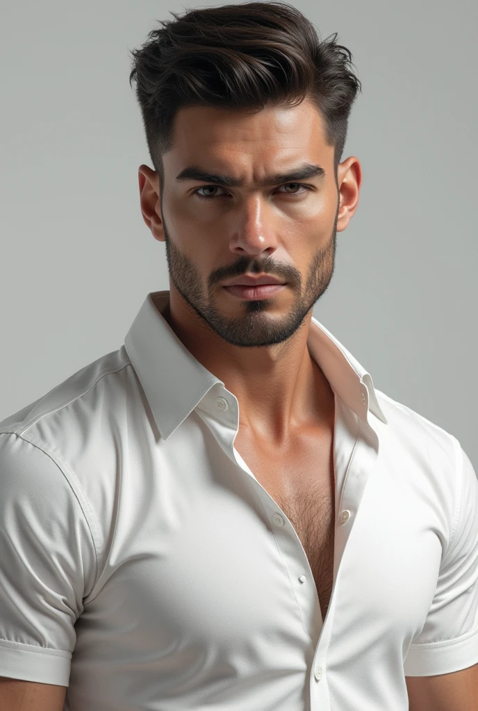 A 28-year-old man from USA, masculino, Barbado, barba cheia, modelo, corpo inteiro, muito bonito, looking-into-camera, imagem detalhada, UHD, 8k, bem iluminado, grain of film, perfect lighting, ultra realista altamente detalhado intrincado, cinematic lighthing