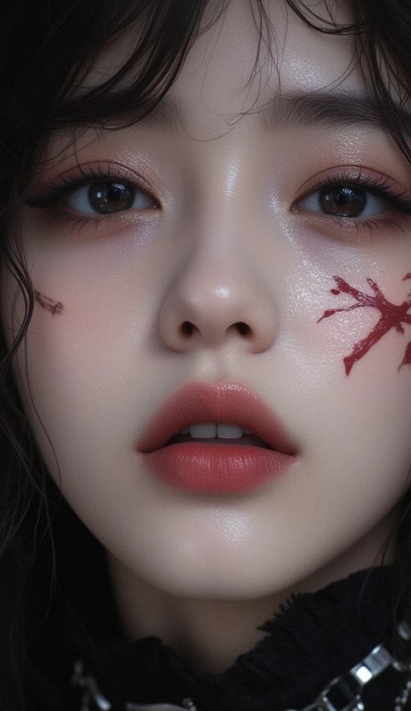 A man bleeds,deathia,agony,bleeding from the corners of her mouth,A mouthful of blood erupted from his mouth,Tree Bright Ultra HD, retinas, Masterpiece, ccurate, Anatomically correct, Textured skin, Super detail, High details, High quality, Best quality, A high resolution, 8K, HD