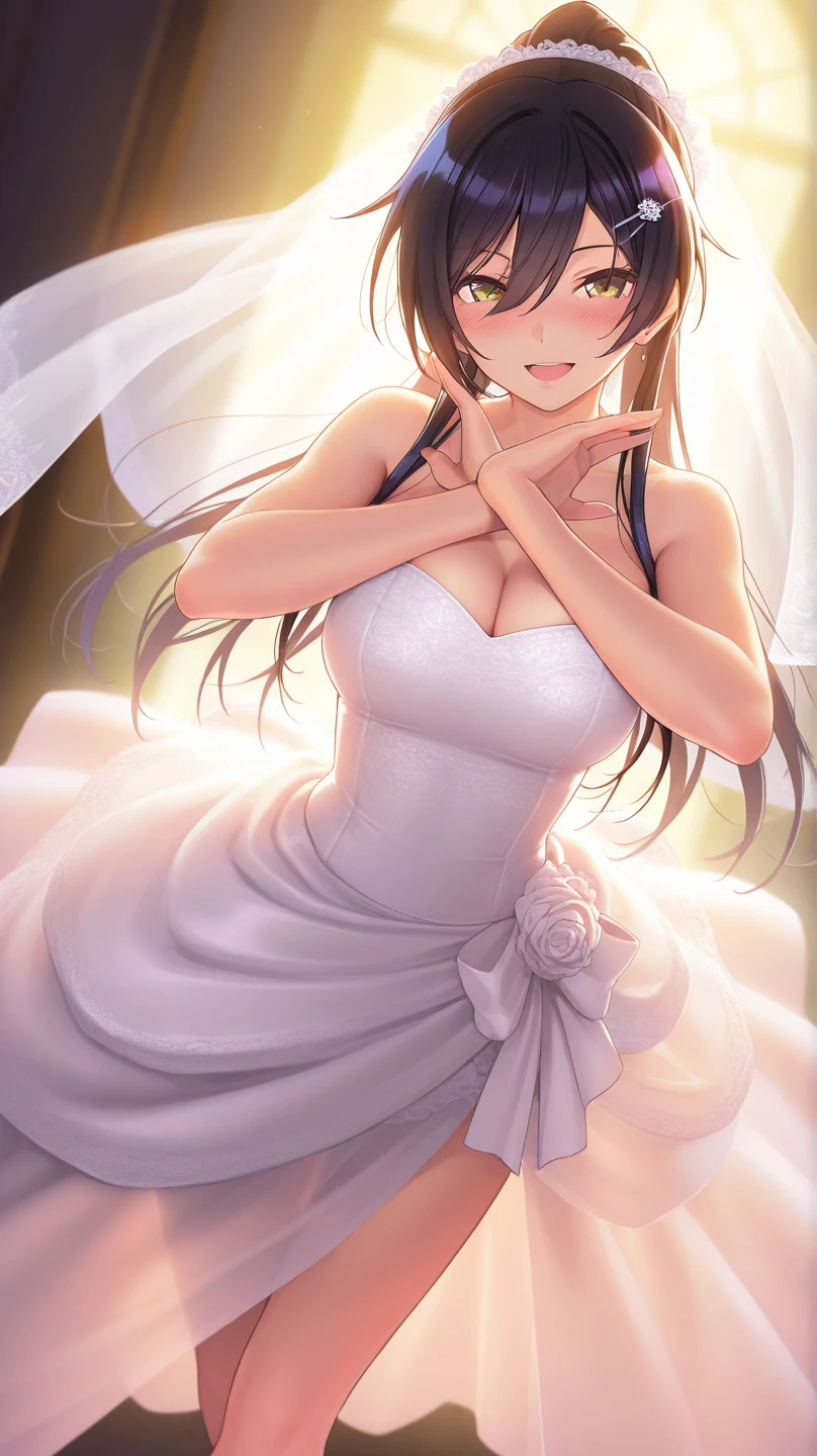 (Wedding dress:1.2),Asuna,Embarrassed,shortness of breath,sexy,highest quality