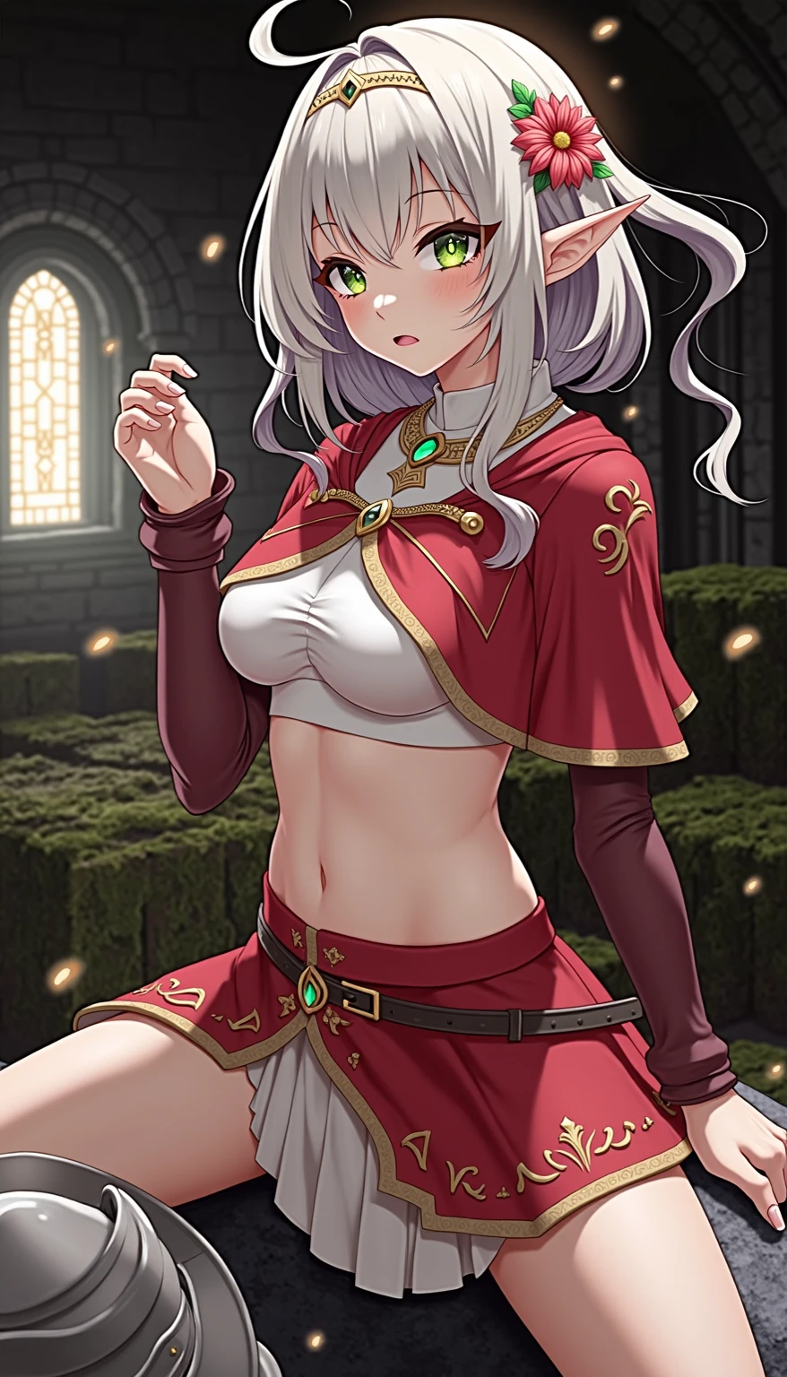 ultra HD, precise, work of art, anatomically correcte, texturized skin, super detaill, best qualityer, 16K, 1080P,standing alone,(1 female,perfectbody,short white hair),(blue eyes with red x-shaped pupils:1.9),(wearing a naked apron:1.7)(transparentes),(sweating skin:1.7),(wearing white silk stockings:1.7),(open pose:1.7),(blush completo:1.7),(in kitchen),(impacto genshin/arlecchino),[face detail]
