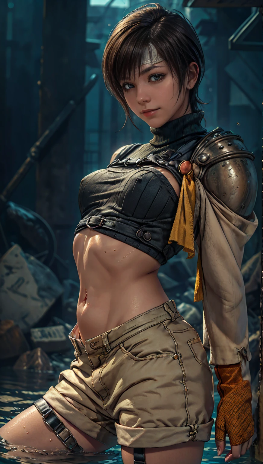 Lilith, Big tighs, Big tits, sexy pose, dirty clothes